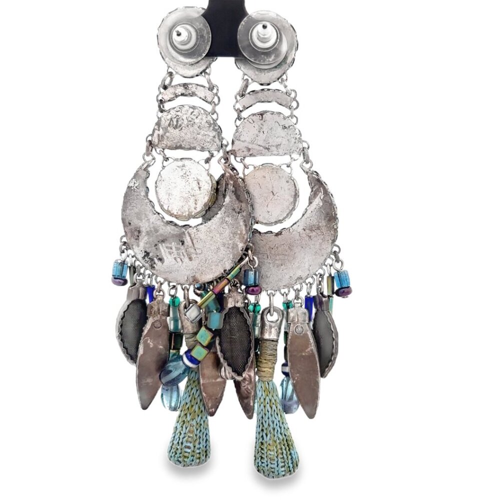 Ayala Bar Blue Circle Earrings - Picture 2 of 2